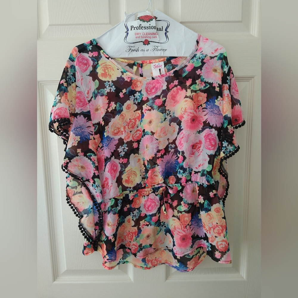Justice Sheer Floral Top